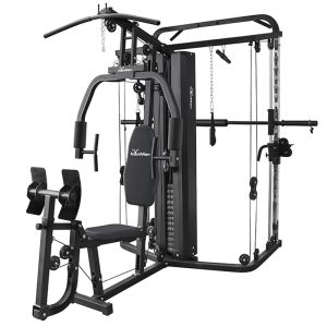 IronMan Deluxe Home Multi Gym with Smith Machine and Cables - 65kg Weight Stack