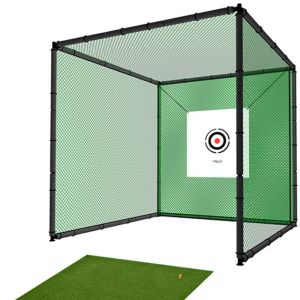 Hillman PGM 2m Heavy Duty Golf Practice Cage and Large Deluxe Practice Mat Package