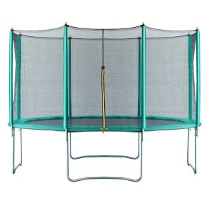 Air Dog 14ft Trampoline + Safety Enclosure Green